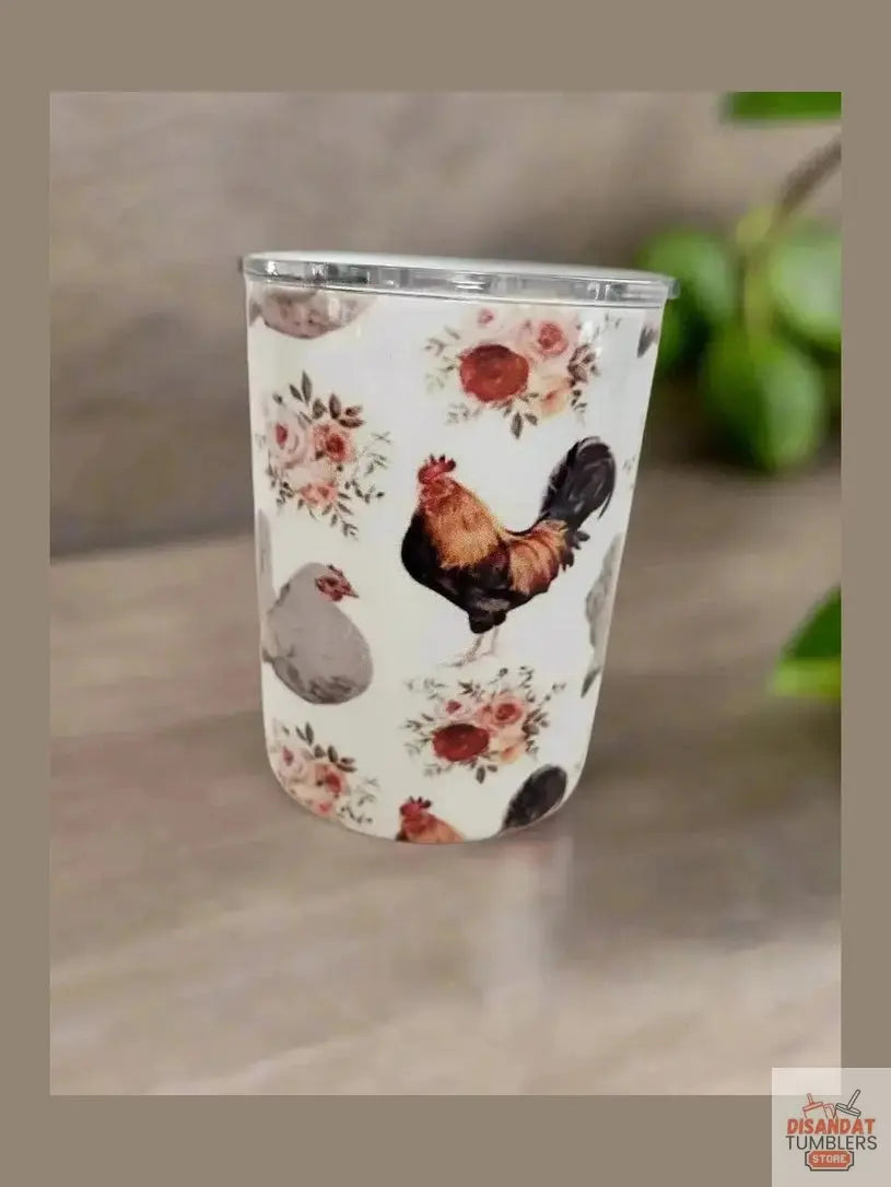 Rise and shine 10oz Double Walled insulated coffee Tumbler Dis An Dat Tumbler Store