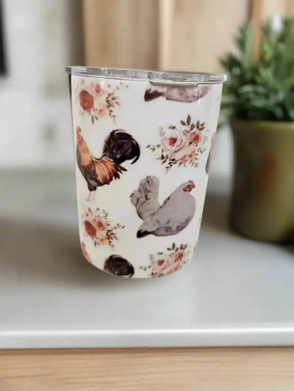 Rise and shine 10oz Double Walled insulated coffee Tumbler Dis An Dat Tumbler Store