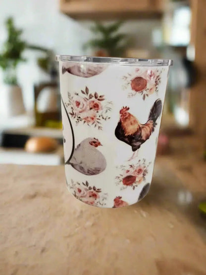 Rise and shine 10oz Double Walled insulated coffee Tumbler Dis An Dat Tumbler Store