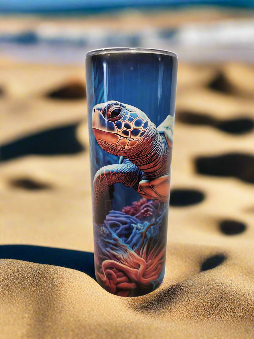 Sea Turtle 20oz Tumblers - Image #4