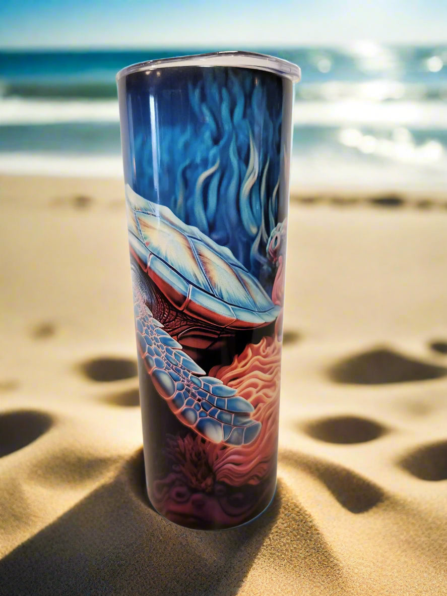 Sea Turtle 20oz Tumblers - Image #6