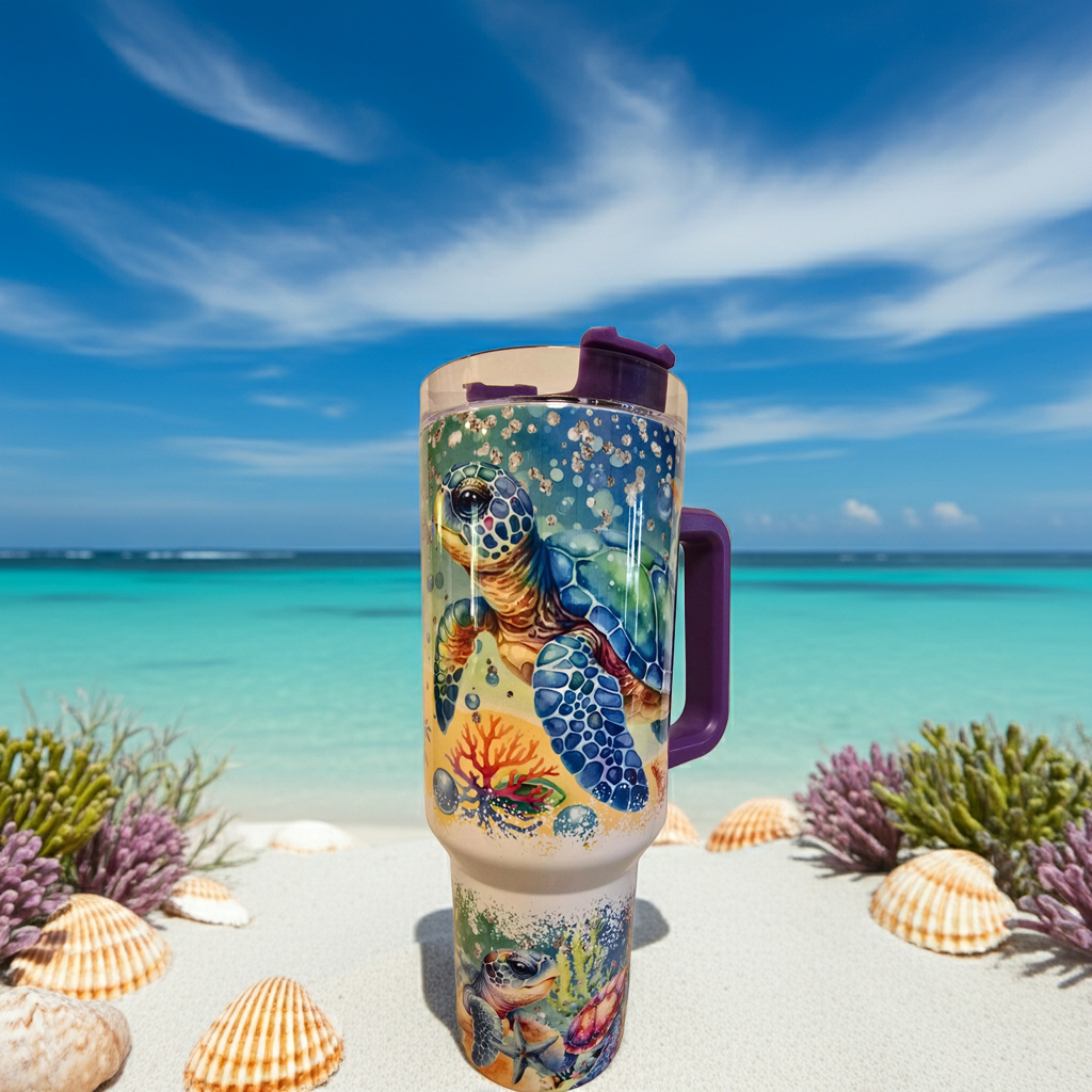 Sea Turtle 🐢 40oz Tumbler Dis An Dat Tumbler Store