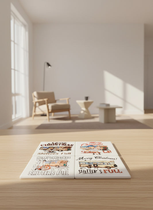 Shitters Full 4-inch Christmas 🎄 Coasters Dis An Dat Tumbler Store