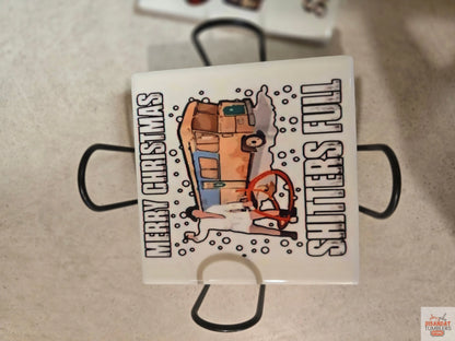 Shitters Full 4-inch Christmas 🎄 Coasters Dis An Dat Tumbler Store