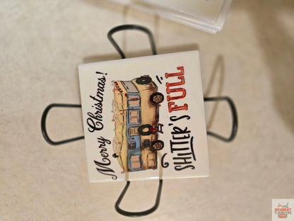 Shitters Full 4-inch Christmas 🎄 Coasters Dis An Dat Tumbler Store