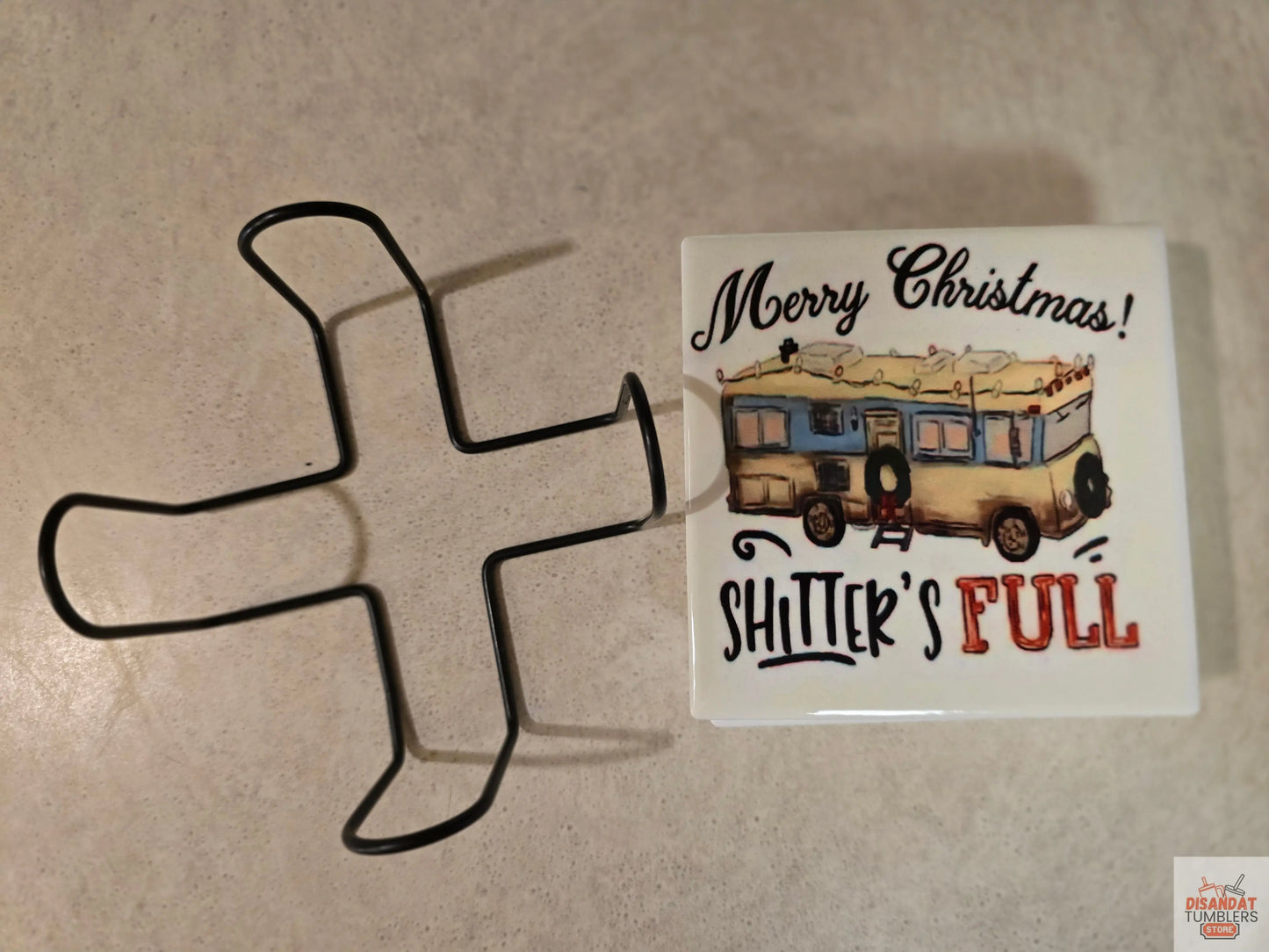Shitters Full 4-inch Christmas 🎄 Coasters Dis An Dat Tumbler Store