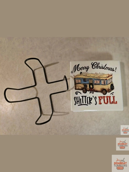 Shitters Full 4-inch Christmas 🎄 Coasters Dis An Dat Tumbler Store