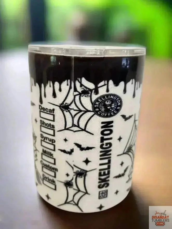 Skeleton Coffee 10oz double-walled Insulated Coffe Tumbler Dis An Dat Tumbler Store