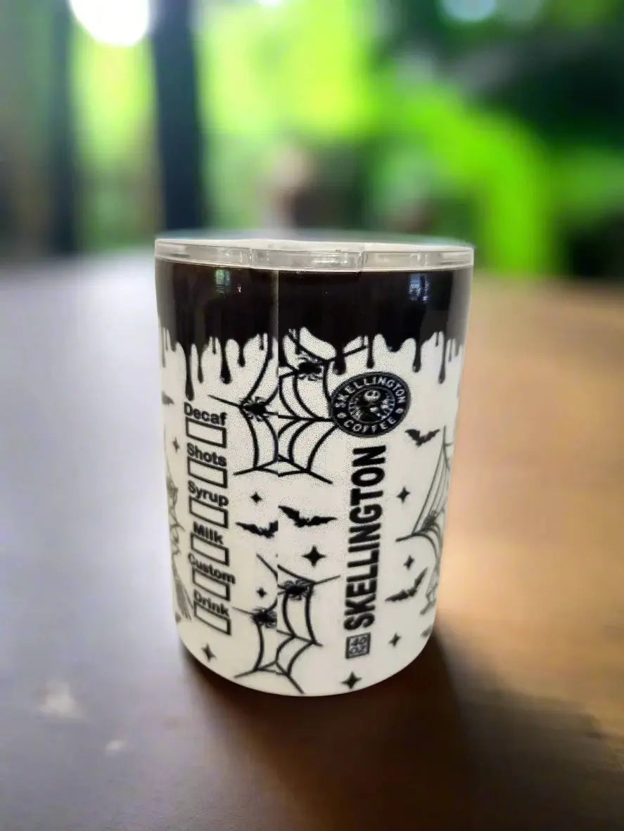 Skeleton Coffee 10oz double-walled Insulated Coffe Tumblers - Image #4
