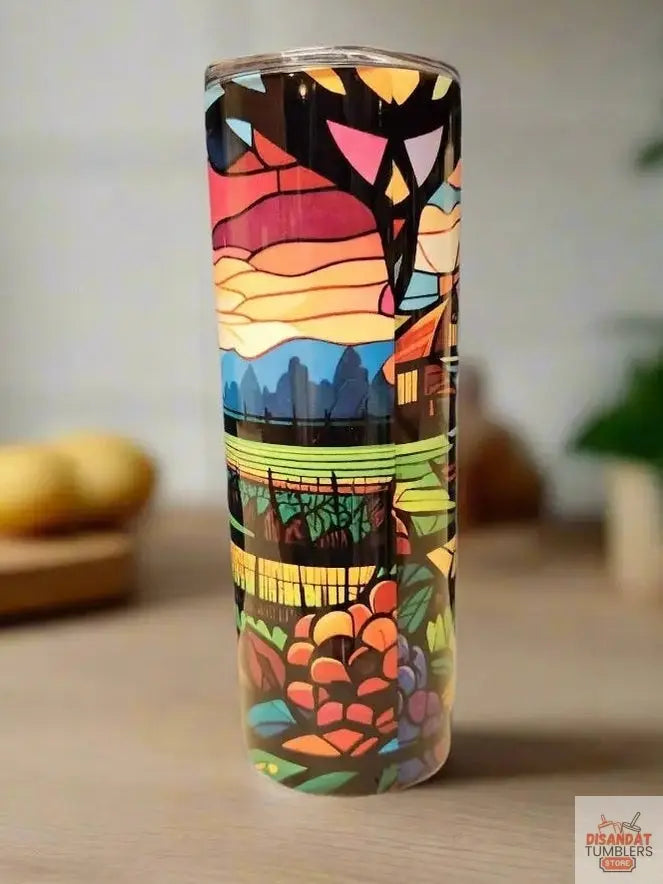 Stain glass Rooster 20oz Tumbler Dis An Dat Tumbler Store