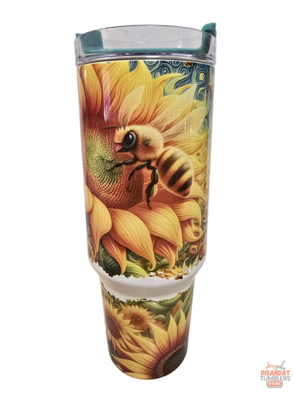 Sunflower🌻 Bumble Bee 🐝 40oz Tumbler Dis An Dat Tumbler Store
