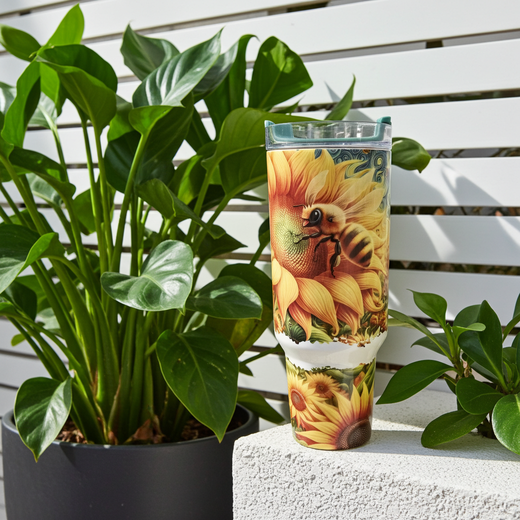 Sunflower🌻 Bumble Bee 🐝 40oz Tumbler Dis An Dat Tumbler Store