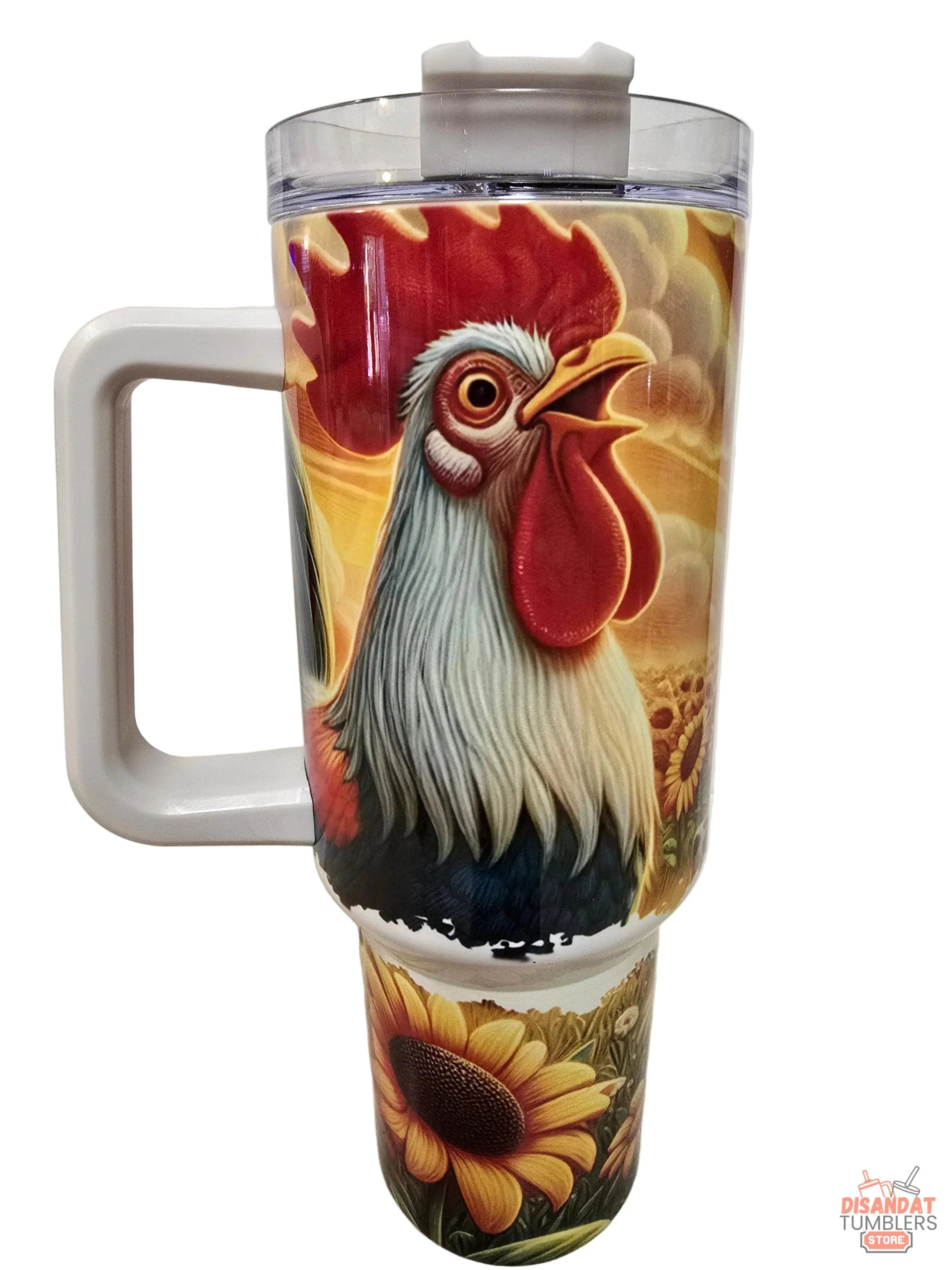 Sunrise Rooster 40oz Tumbler - Dis An Dat Tumbler Store
