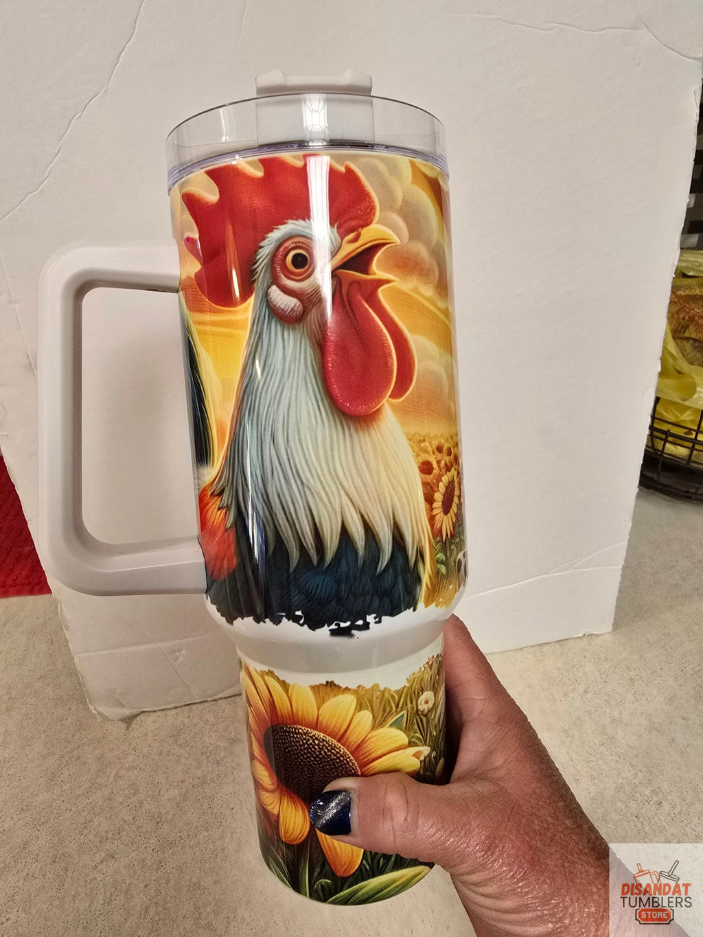 Sunrise Rooster 40oz Tumbler - Dis An Dat Tumbler Store