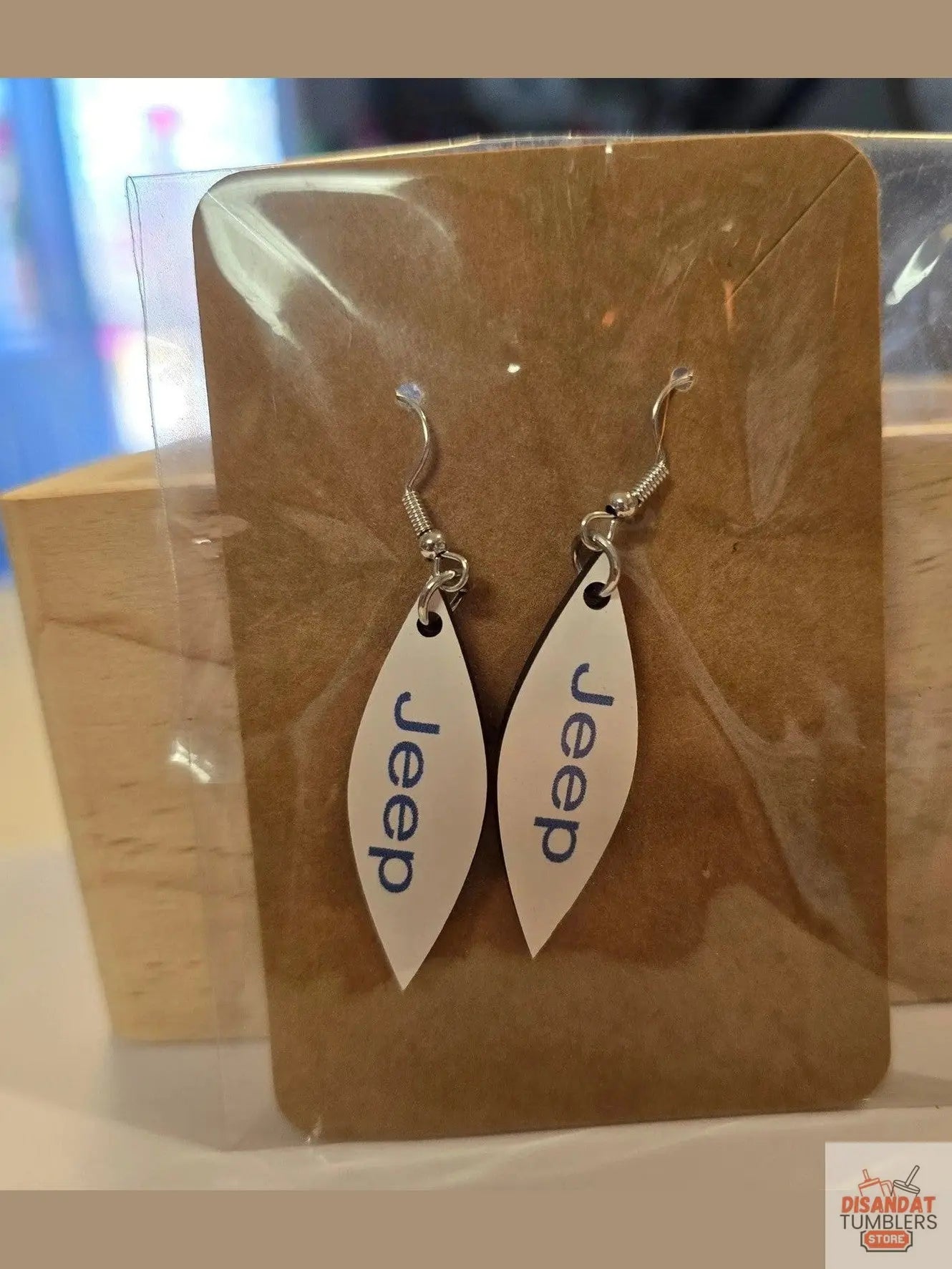 Tear shaped Custom Jeep Earrings - Dis An Dat Tumbler Store