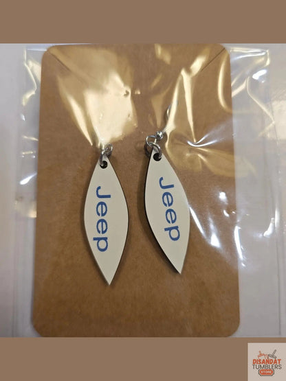 Tear shaped Custom Jeep Earrings - Dis An Dat Tumbler Store
