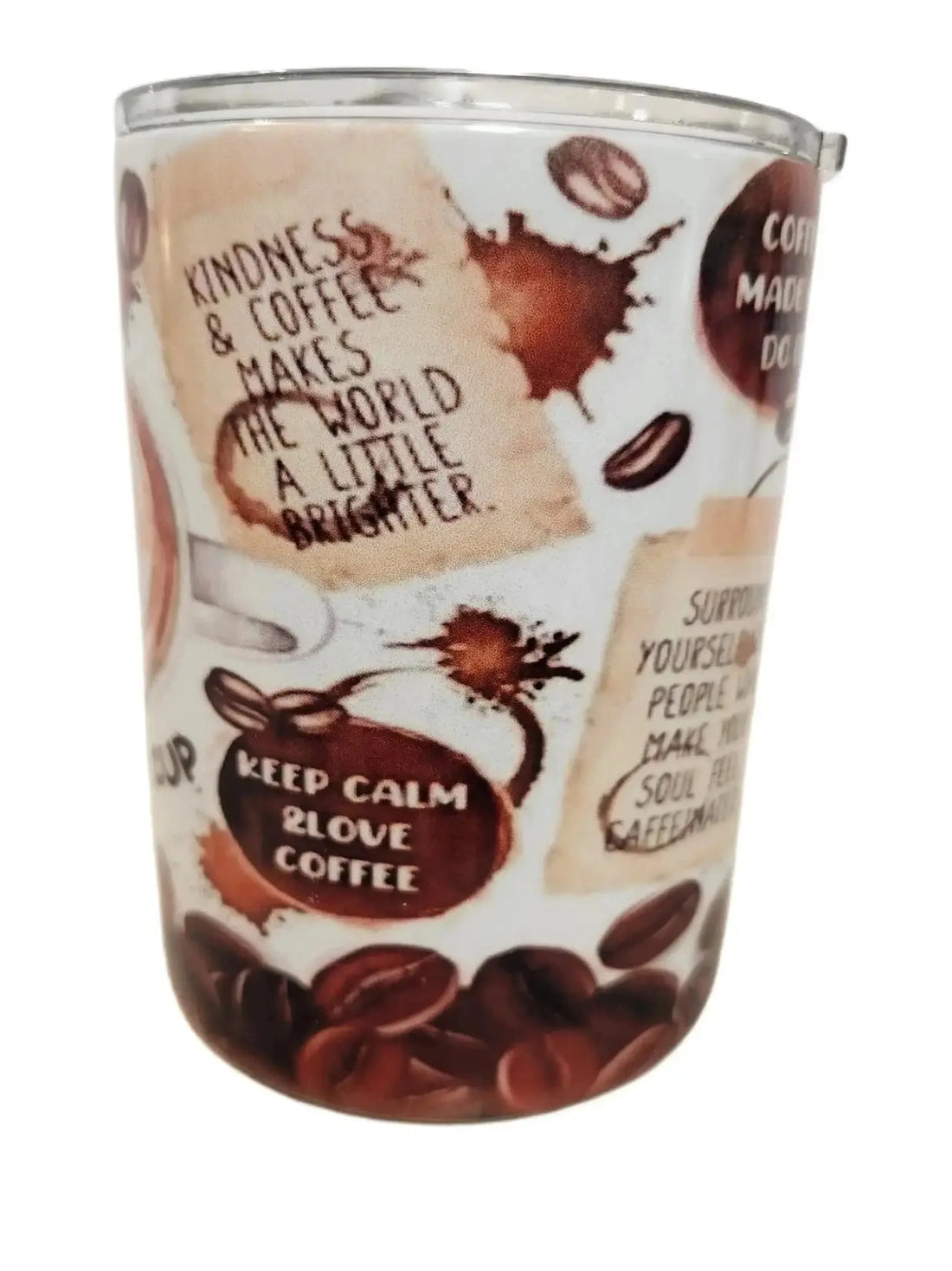 Today, I will drink coffee and smile 10oz coffee tumbler Dis An Dat Tumbler Store