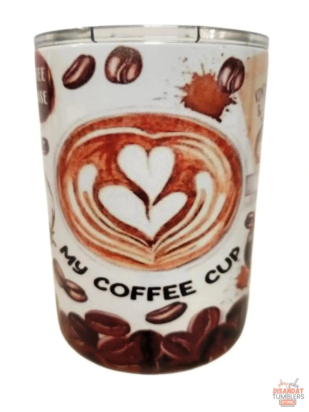 Today, I will drink coffee and smile 10oz coffee tumbler Dis An Dat Tumbler Store