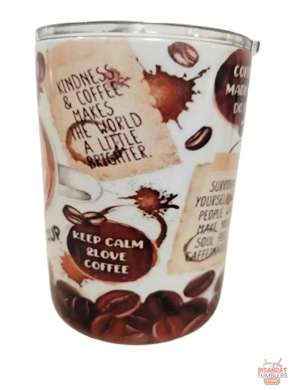Today, I will drink coffee and smile 10oz coffee tumbler Dis An Dat Tumbler Store