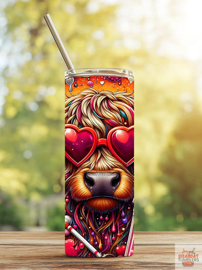 Valentine Heifer 20oz Tumbler - Dis An Dat Tumbler Store