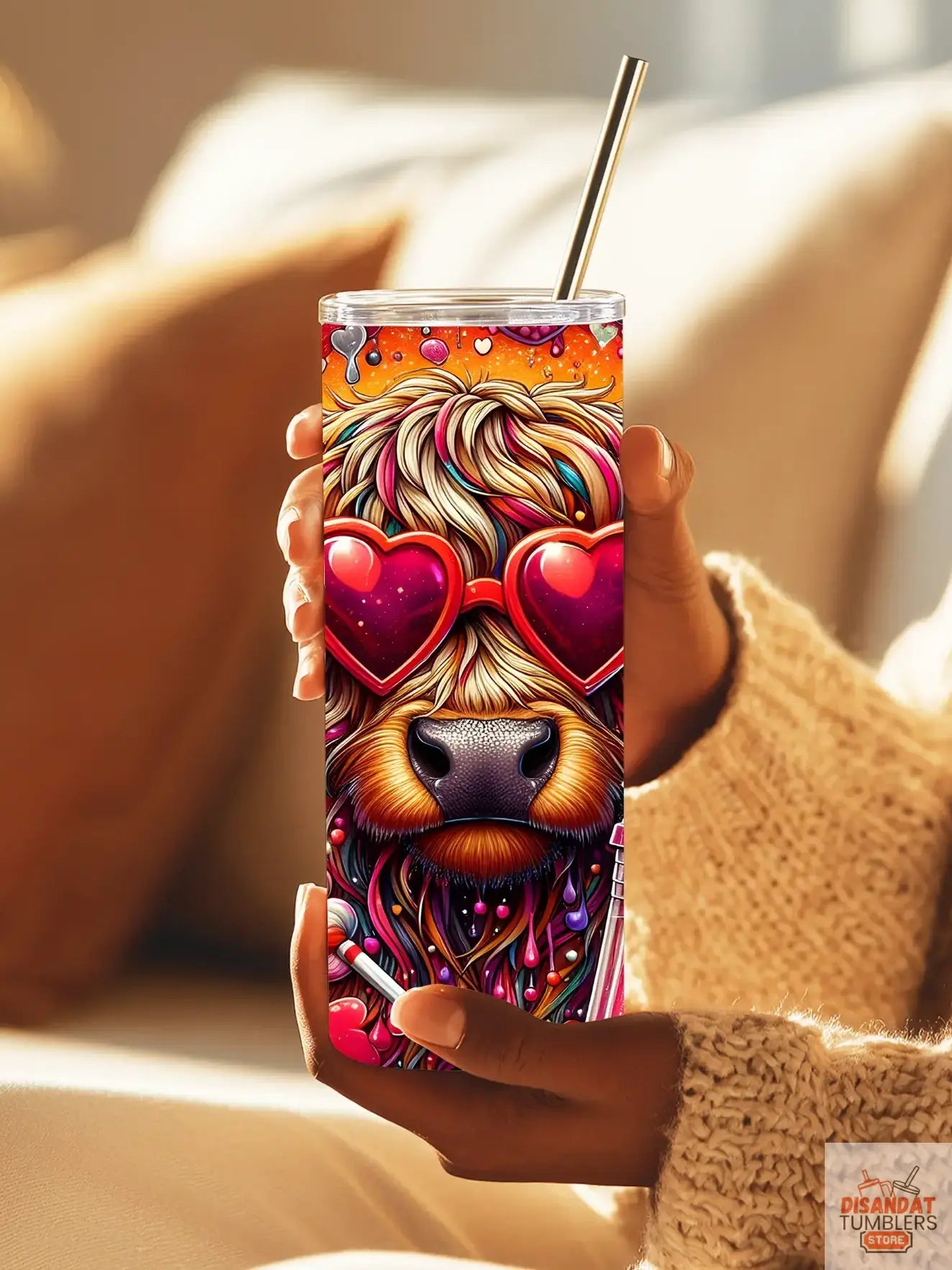 Valentine Heifer 20oz Tumbler - Dis An Dat Tumbler Store