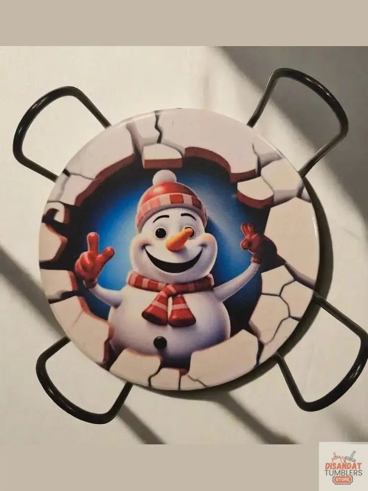 Winter Holiday Characters 3 Inch Round Coasters Dis An Dat Tumbler Store