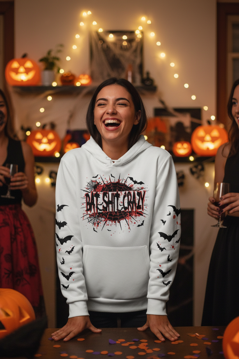 Bat Shit Crazy hoodie Halloween party lifestyle