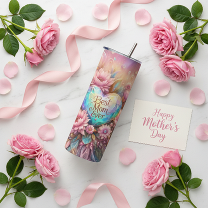 Best Mom Ever Tumbler Gift Flat Lay