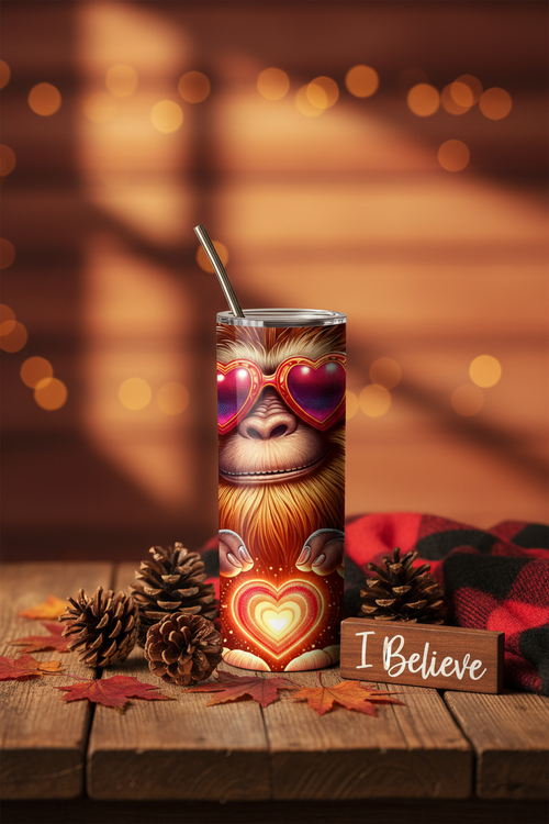 Bigfoot Love tumbler cabin lifestyle