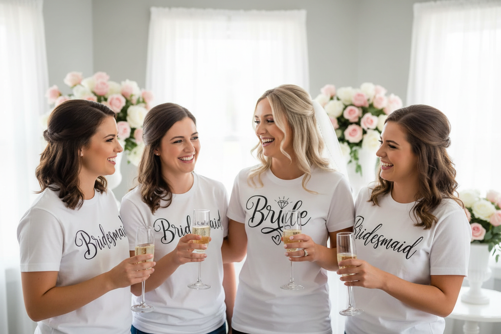 Bride & Bridesmaids Group Shot