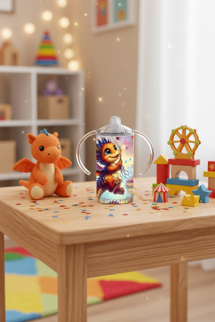 Circus Dragon sippy cup playroom lifestyle