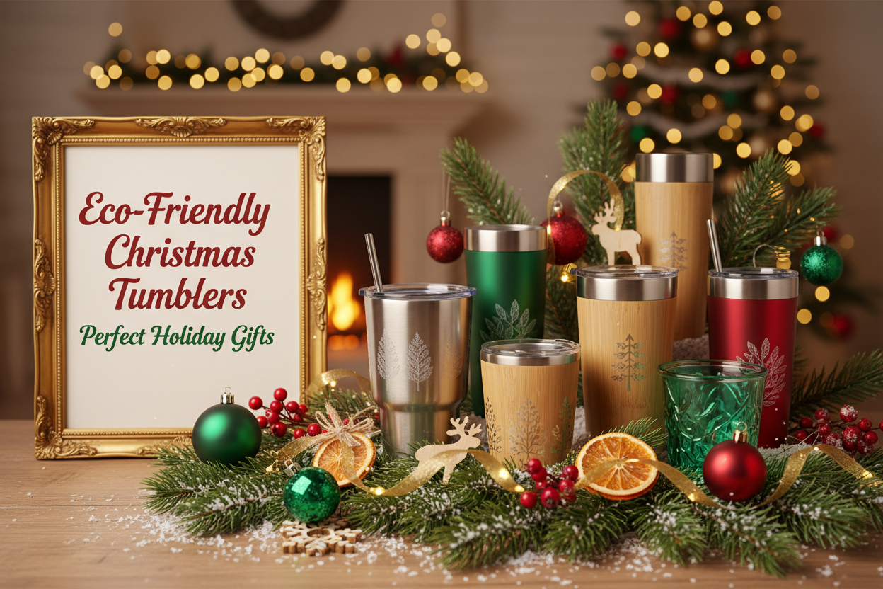 Eco-Friendly Christmas Tumblers Banner
