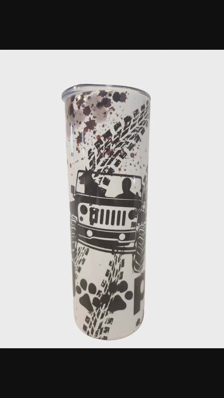 Get dirt jeep with pet 20oz Tumbler