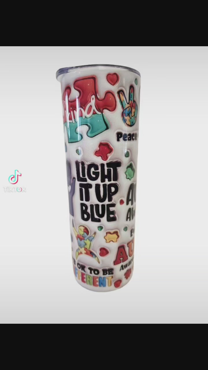 Light it up blue 20oz Tumbler