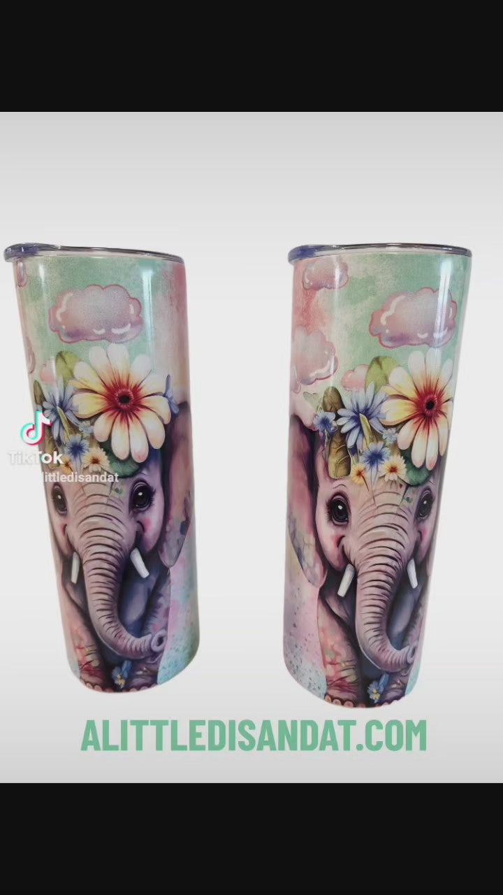 Pretty Elephant 20oz Tumbler