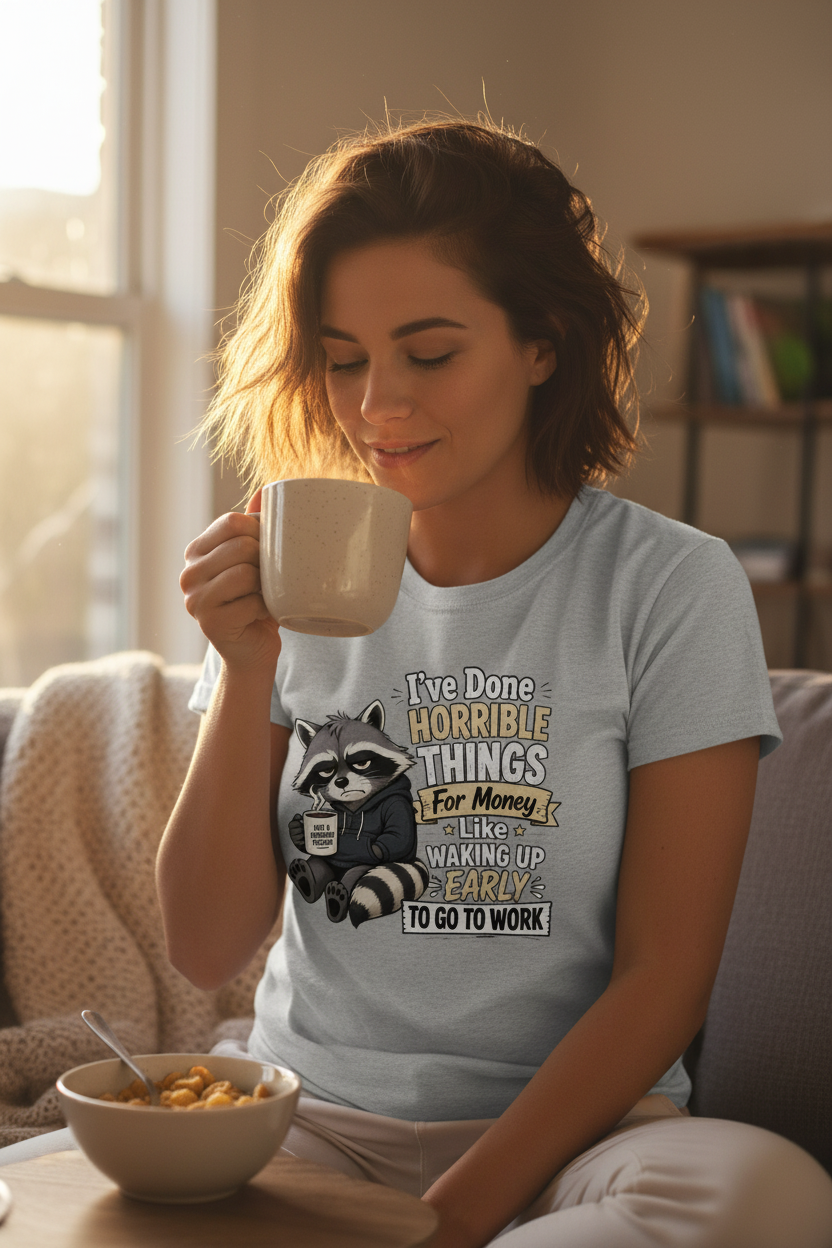 Raccoon Tee - Grey