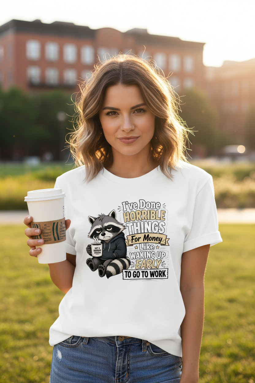 Raccoon Tee - White