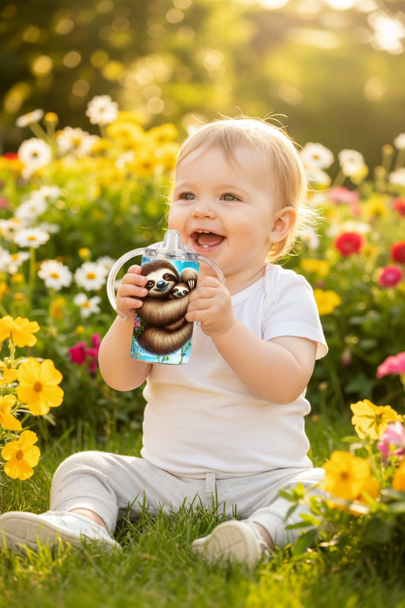 Sloth sippy cup toddler lifestyle