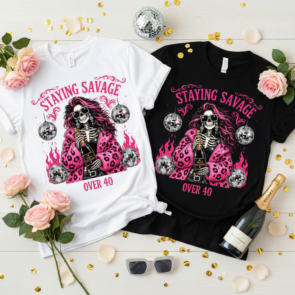 Staying Savage Over 40 - Flat Lay
