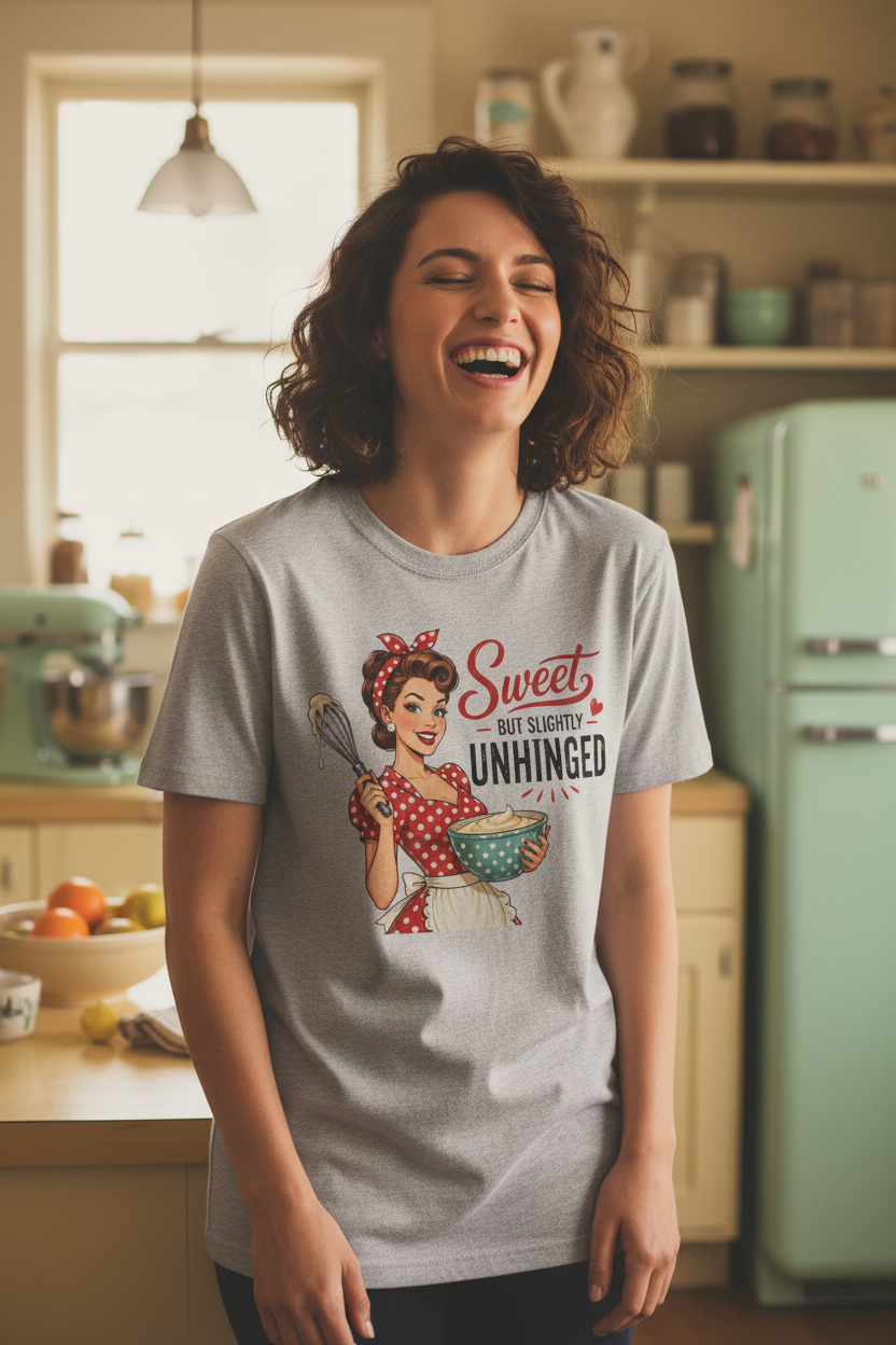 Sweet But Slightly Unhinged - Grey Mockup