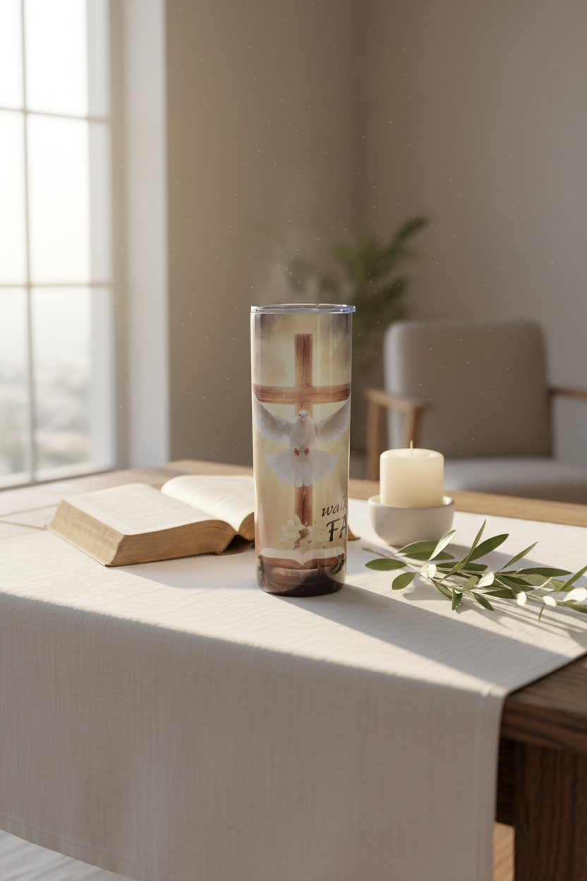 Walk by Faith tumbler Bible lifestyle